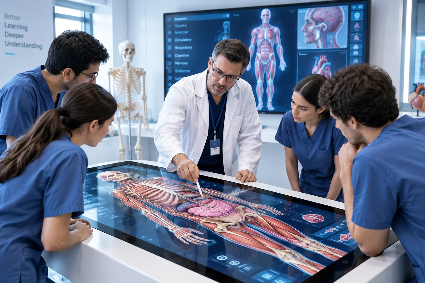 Instructor leading a virtual dissection